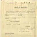 Registo de velocípede de marca Barto, com o nº 6141, em nome de Cesário Matias da Costa, morador em Ranholas.