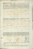 Alvará de casamento passado por Joaquim Salter Mendonça deputado ordinário da Mesa do Santo Ofício, a favor de Manuel Lopes Coelho e Feliciana Maria, moradores na freguesia da Terrugem.
