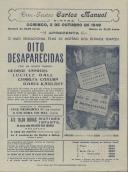 Programa do filme "Oito Desaparecidas" com a participação de George Sanders,  Lucille Ball, Charles Coburn e Boris Karloff.