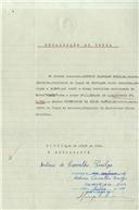Registo de velocípede de marca Famel, com o nº 8238, em nome de António Carvalho Pexilga, morador em Terrugem.