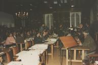 Discurso de João Justino,  presidente da Câmara Municipal de Sintra, numa sessão pública da Assembleia Municipal de Sintra na sala da Nau do Palácio Valenças.