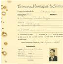 Registo de matricula de carroceiro em nome de Domingos Duarte Lagoa, morador na Assafora, com o nº de inscrição 1868.