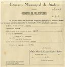 Registo de velocípede com o nº 8191, em nome de António Maria da Conceição Gonçalves Matoso, morador em Sintra.