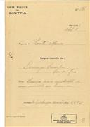 Construção de moinho em Campo Raso em nome de Domingos Casinhas, com o Processo nº OB 126/1921, com a licença de construção nº 73 de 23/05/1921.