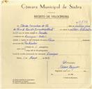 Registo de velocípede com o nº 9806, em nome de Olivier Gonçalves de Sá, morador em Carenque.