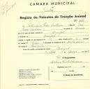 Registo de um veiculo de duas rodas tirado por dois animais de espécie muar destinado a transporte de mercadorias em nome de Feliciano Pedro Caetano, morador no Mucifal.