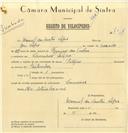 Registo de velocípede de marca Philips, com o nº 7314, em nome de Manuel dos Santos Lopes, morador em Lameiras.