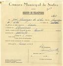 Registo de velocípede de marca Reinold, com o nº 6350, em nome de João Domingos da Silva, morador em Alfaquiques.