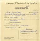 Registo de velocípede de marca Raio, com o nº 6331, em nome de Mário Gomes Cardoso, morador em Vila Verde.