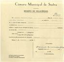 Registo de velocípede com o nº 9551, em nome de Armindo Francisco Jorge, morador em Albogas.