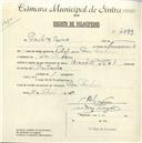 Registo de velocípede com o nº 4599, em nome de Paulo & Gomes, morador em Pero Pinheiro.