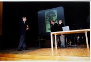 Palestra do ator Raul Solnado no Centro Cultural Olga Cadaval, com a presença do Presidente da Câmara Municipal de Sintra, Dr. Fernando Seara.