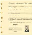 Registo de matricula de carroceiro em nome de António Duarte Ferreira, morador em Cortesia, com o nº de inscrição 1797.