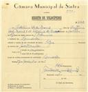 Registo de velocípede de marca Olga, com o nº 6733, em nome de Adelino Dias Maria, morador em Lameiras.
