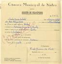 Registo de velocípede de marca Cicles, com o nº 6467, em nome de Carlos Garcia da Costa, morador em Massamá.