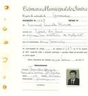 Registo de matricula de carroceiro em nome de Manuel Simão Duarte, morador no Casal da Serra, com o nº de inscrição 1728.