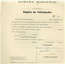 Registo de velocípede de marca Sbsa, com o nº 23, em nome de Lino d'Almeida Freire, morador em Assafora.