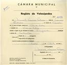 Registo de velocípede com o nº 3593, em nome de Manuel Francisco Pedroso, morador em Vale de Lobos.