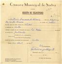 Registo de velocípede de marca La Roche, com o nº 7902, em nome de António Francisco de Oliveira, morador em Sintra.