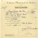 Registo de velocípede com o nº 5855, em nome de Laura Luísa dos Reis, moradora em Rio de Mouro.