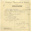Registo de velocípede com o nº 6113, em nome de João Amadeu Diogo Nunes, morador em Fação.