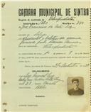 Registo de matricula de velocipedista em nome de José Francisco da Costa Luz, morador no Sabugo, com o nº de inscrição 1820.