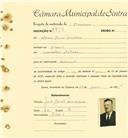 Registo de matricula de carroceiro em nome de Alfredo Duarte [Serrador], morador em Cabriz, com o nº de inscrição 1850.