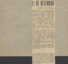 Programa do 1.º de Dezembro de Desfile da Mocidade Portuguesa com distribuição dos prémios dos Jogos Florais: Júri constituído por Francisco Costa entre outros, publicado no Jornal "A Voz" de Lisboa.