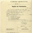 Registo de velocípede de marca Aranha, com o nº 2211, em nome de Joaquim Anselmo Costa, morador em Rio de Sapos.