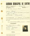 Registo de matricula de velocipedista em nome de Emília Teixeira [...], moradora no Sabugo, com o nº de inscrição 2136.