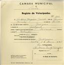Registo de velocípede de marca Nacional, com o nº 1154, em nome de António Joaquim Jacinto, morador em Godigana.