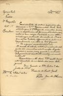 Circular do Secretário Geral do Governo Civil de Lisboa, Pedro José de Oliveira, ao Administrador do Concelho de Sintra, pedindo que seja capturado, o sueco Albin Mendigen, acusado de roubo de 19.000 francos ao estado.