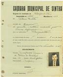 Registo de matricula de velocipedista em nome de António Duarte, morador no Recoveiro, com o nº de inscrição 1830.