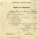 Registo de velocípede de marca Star, com o nº 2435, em nome de Augusto José Flores, morador em Belas.
