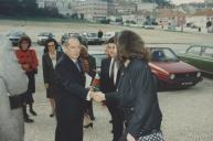 João Justino, Presidente da Câmara Municipal de Sintra, na Portela de Sintra, praça Dom Afonso Henriques, aquando da assinatura do protocolo para a construção da Igreja de Santa Maria e São Miguel.