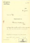 Construção de um barracão em Belas em nome de Elisário Malheiros, com o Processo OB nº 337/1923, com a licença de construção nº 286 de 30/06/1923.