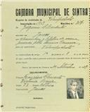Registo de matricula de velocipedista em nome de Joaquim Clemente, morador em Janas, com o nº de inscrição 1809.