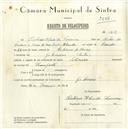Registo de velocípede de marca Vitoriosa, com o nº 5651, em nome de António Almeida Fonseca, morador em Galamares.