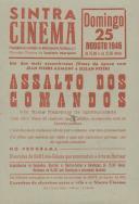 Programa do filme "Assalto dos comandos" com a participação dos atores Jean Pierre Aumont e Suzan Peters.