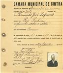 Registo de matricula de carroceiro de 2 ou mais animais em nome de Fernando José Zeferino, morador em Pero Pinheiro, com o nº de inscrição 2009.