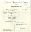 Registo de velocípede de marca Invicta, com o nº 5637, em nome de Albertino Duarte Catalão, morador em Anços.