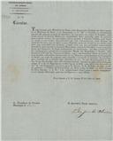 Circular dirigida ao presidente da Câmara Municipal de Belas proveniente de  Pedro José de Oliveira, Secretário da Administração Geral de Lisboa, na qual envia as leis referentes aos indivíduos que vão cumprir o serviço militar.