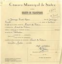 Registo de velocípede com o nº 7149, em nome de Domingos Vicente Raposo, morador em Casal da Feiteira.