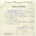 Registo de velocípede com o nº 5421, em nome de João da Silva Vieira dos Reis, morador em Estrada de Carenque.