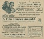 Programa do filme "A Vida Começa Amanhã" com a participação de Carole Lombard e James Stewart.