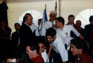 Comemoração do lançamento da primeira pedra da casa das seleções de Sintra, com a presença da  equipa da Seleção Nacional de futebol e o Presidente da Câmara Municipal de Sintra, Fernando Reboredo Seara.