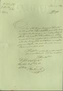 Atestado passado pelo Regedor Francisco António Raposo, da Paróquia de Almargem do Bispo, comprovando que João, filho de Manuel Cristóvão, morador no lugar dos Serrados, trabalhava no tráfico da lavoura com uma junta de bois e arado.