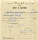 Registo de velocípede de marca Union, com o nº 6957, em nome de Agostinho Paulo Crispim, morador em Barroca.