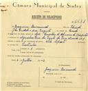 Registo de velocípede de marca Velo Sport, com o nº 6511, em nome de Joaquim Raimundo, morador em Agualva.
