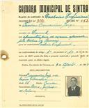 Registo de matricula de cocheiro profissional em nome de Teodoro Bernardino Jorge, morador em Lourel, com o nº de inscrição 902.